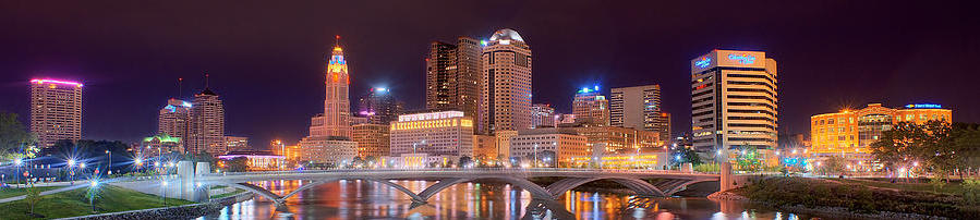 columbus ohio skyline night